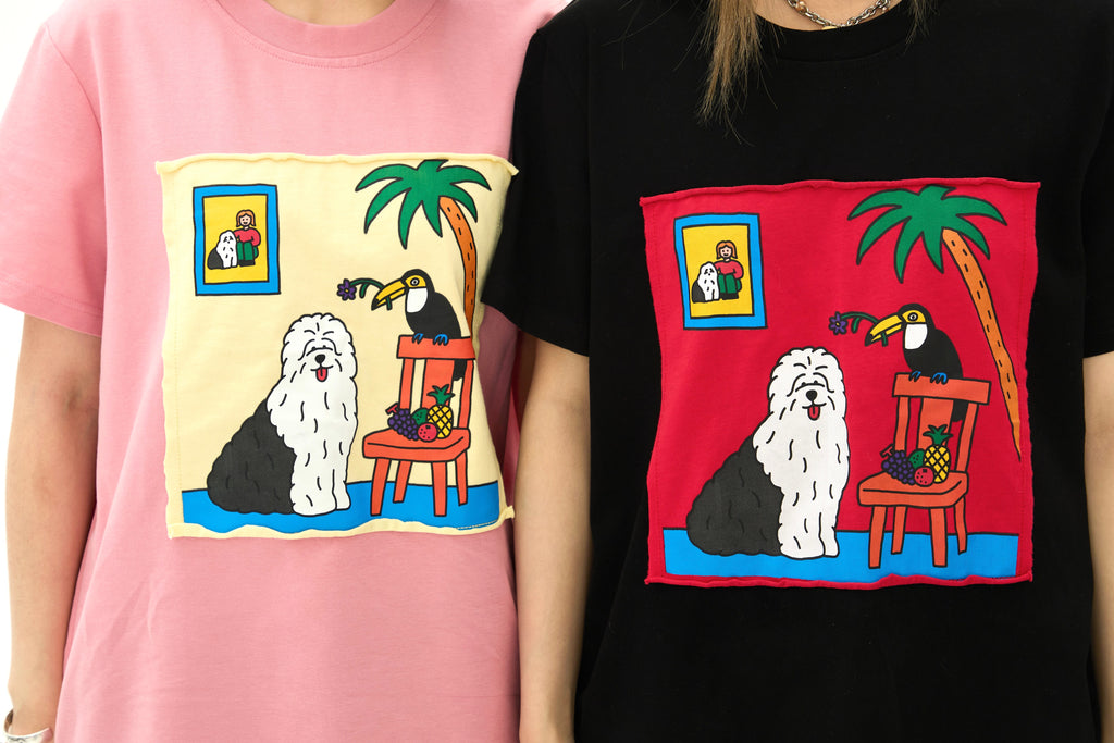 Old English Sheepdog & Toucan Short-Sleeve T-Shirt
