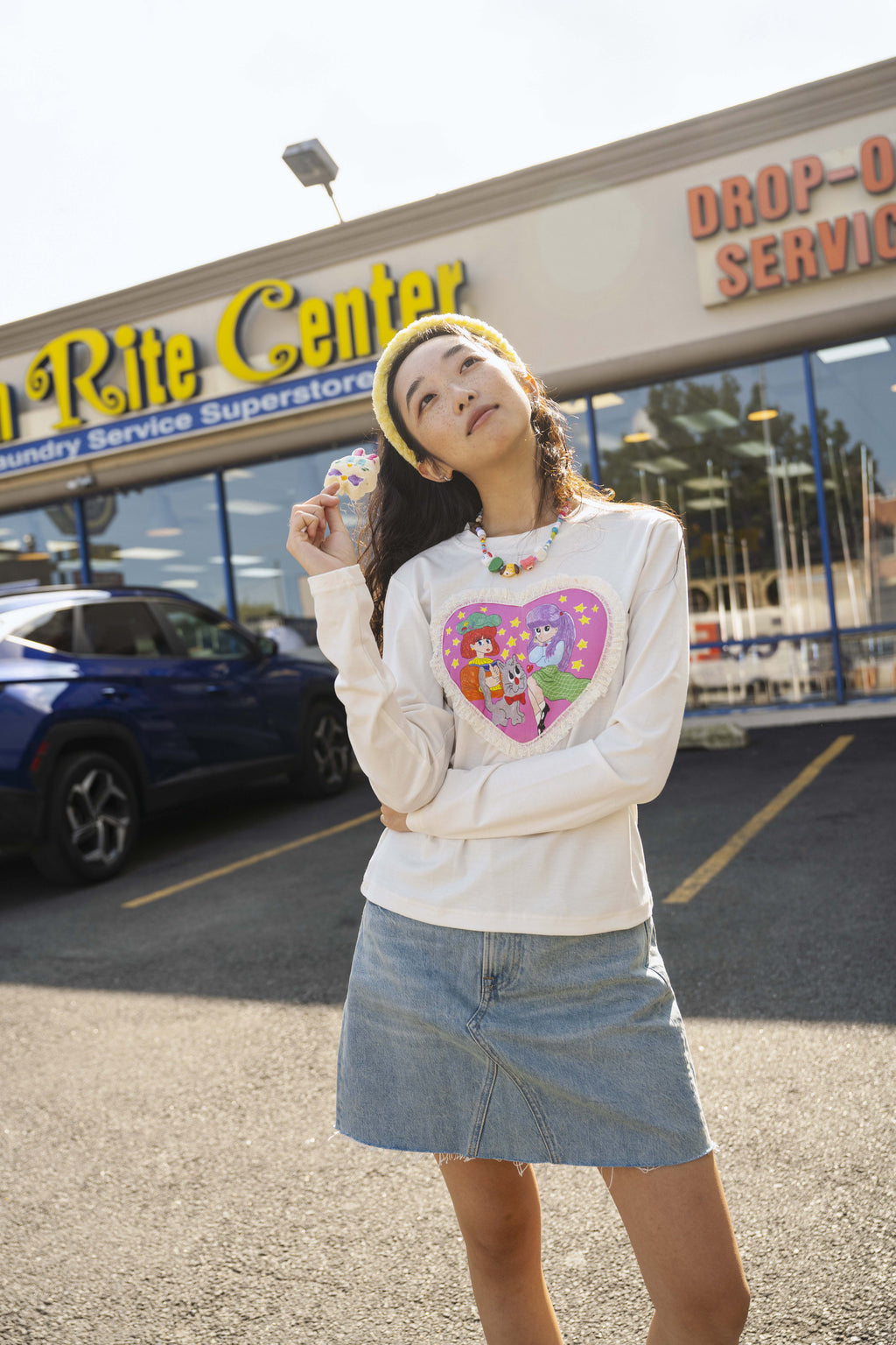 Illustrated Lace Long-Sleeve Base Layer Top