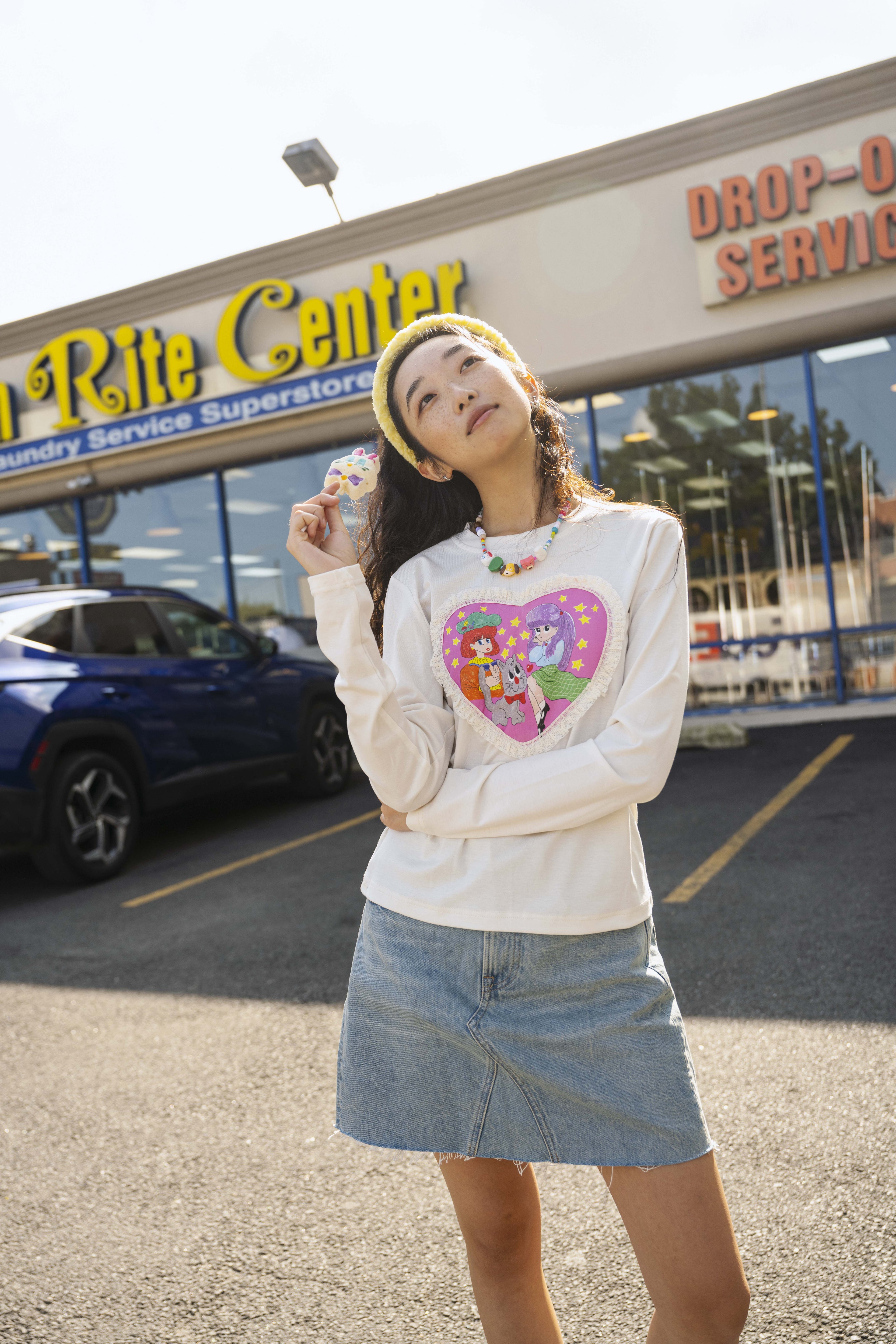 Illustrated Lace Long-Sleeve Base Layer Top