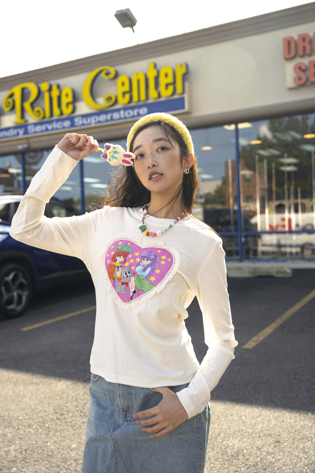 Illustrated Lace Long-Sleeve Base Layer Top