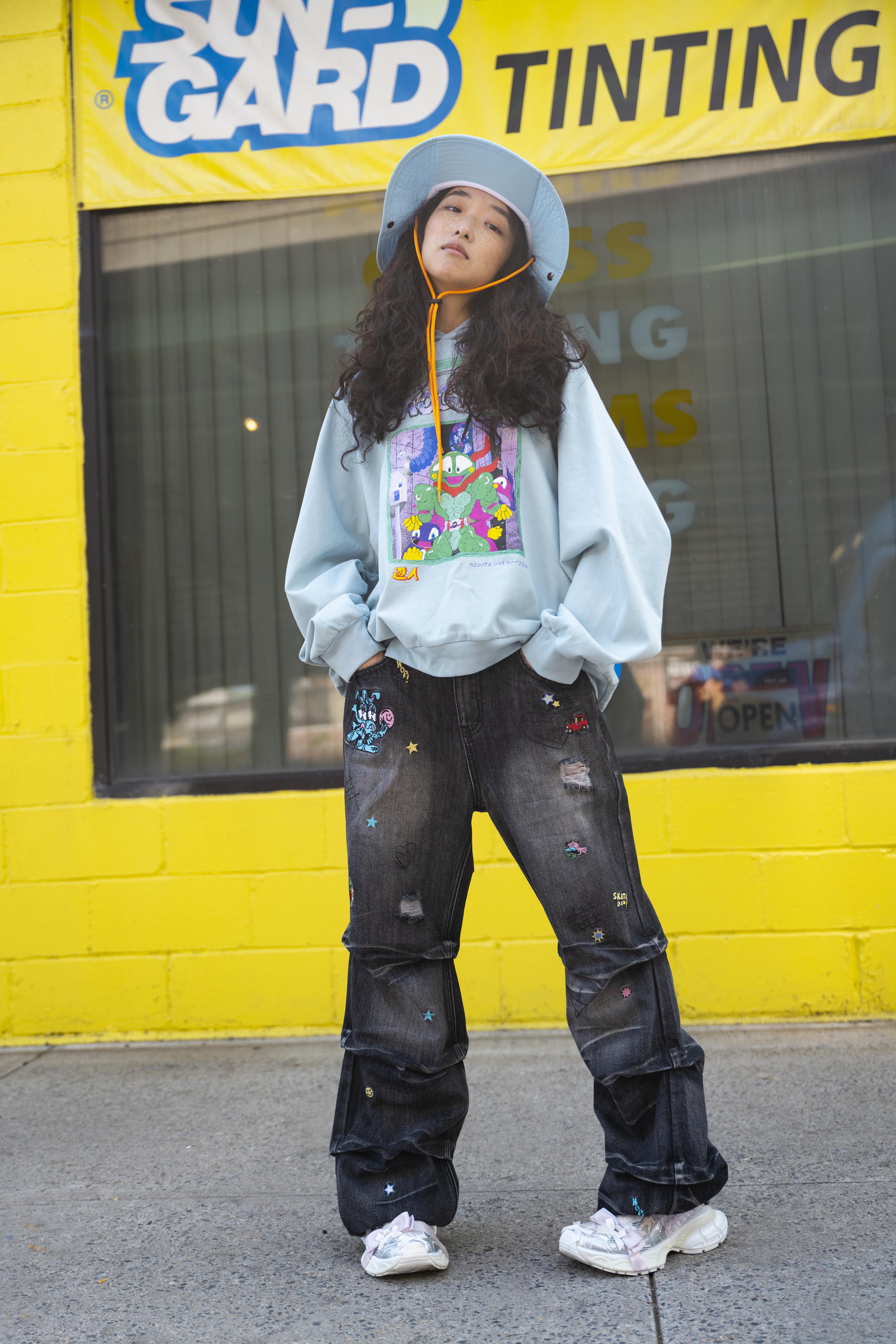 Mist Blue Hooded Sweatshirt