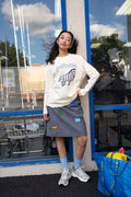 Animal Embroidered Tailored Skirt