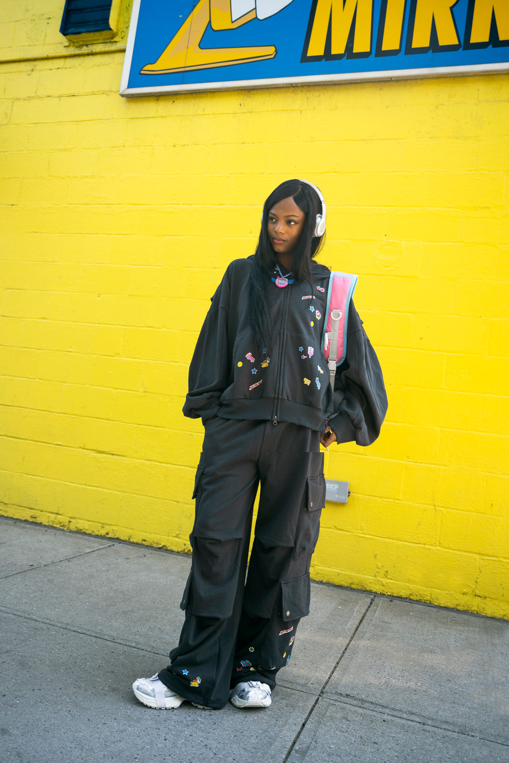 Sticker Print Utility Jacket