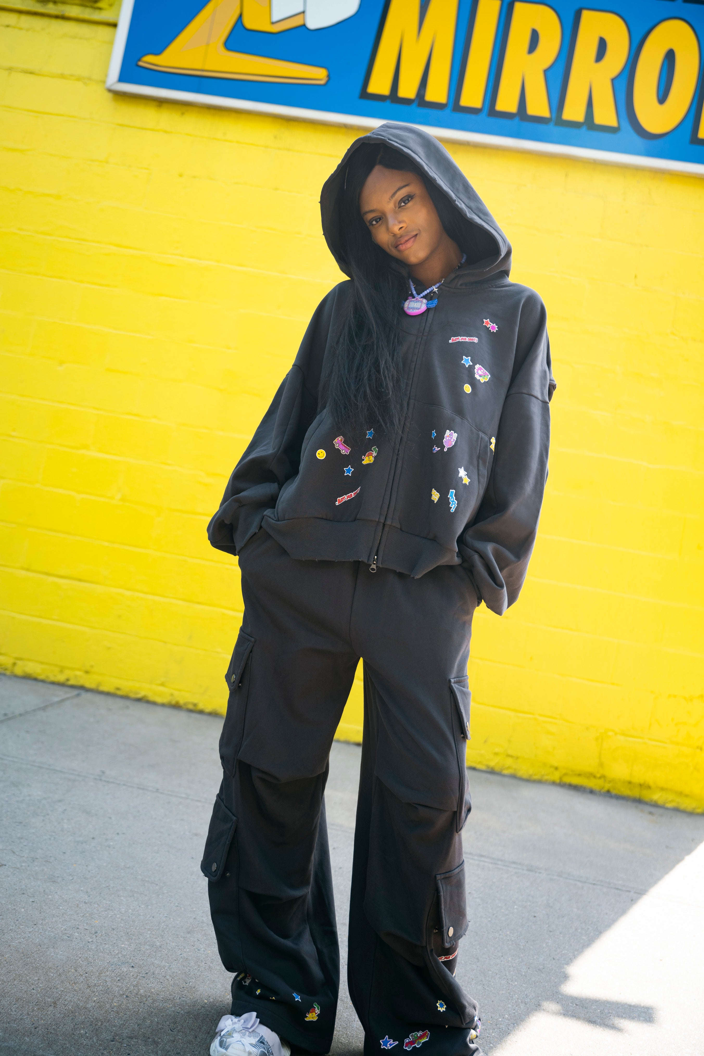 Sticker Print Utility Jacket