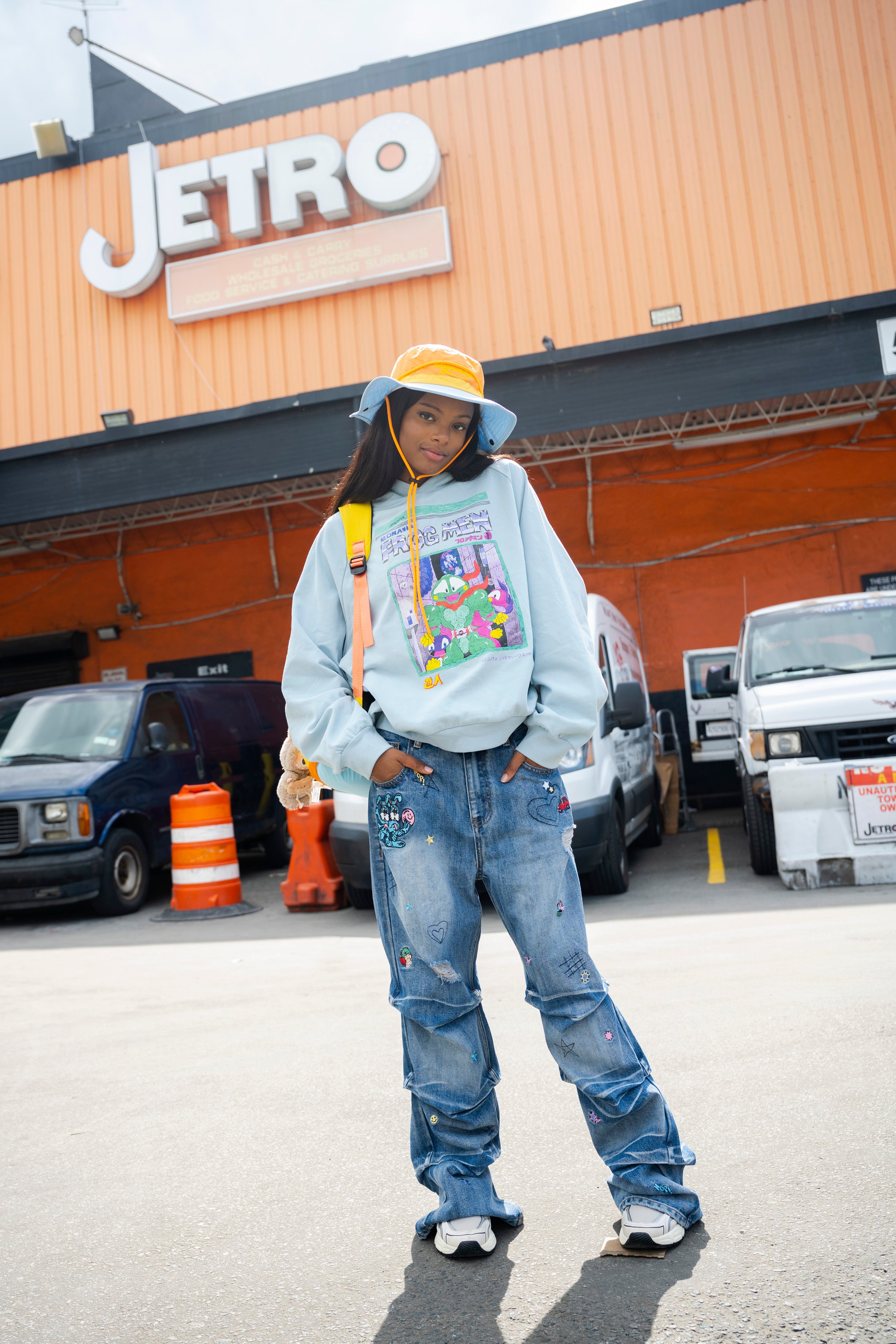 Mist Blue Hooded Sweatshirt