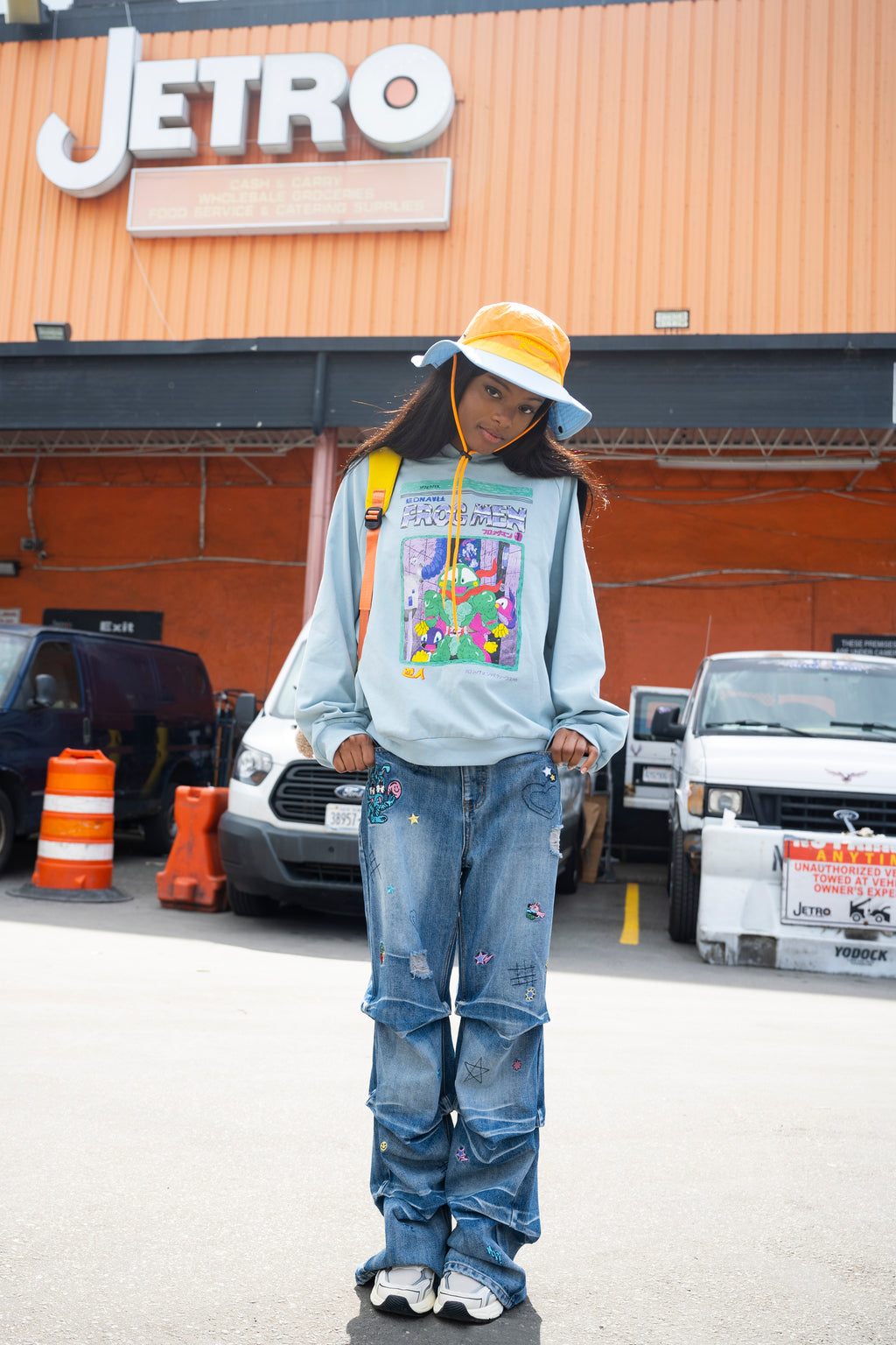 Mist Blue Hooded Sweatshirt