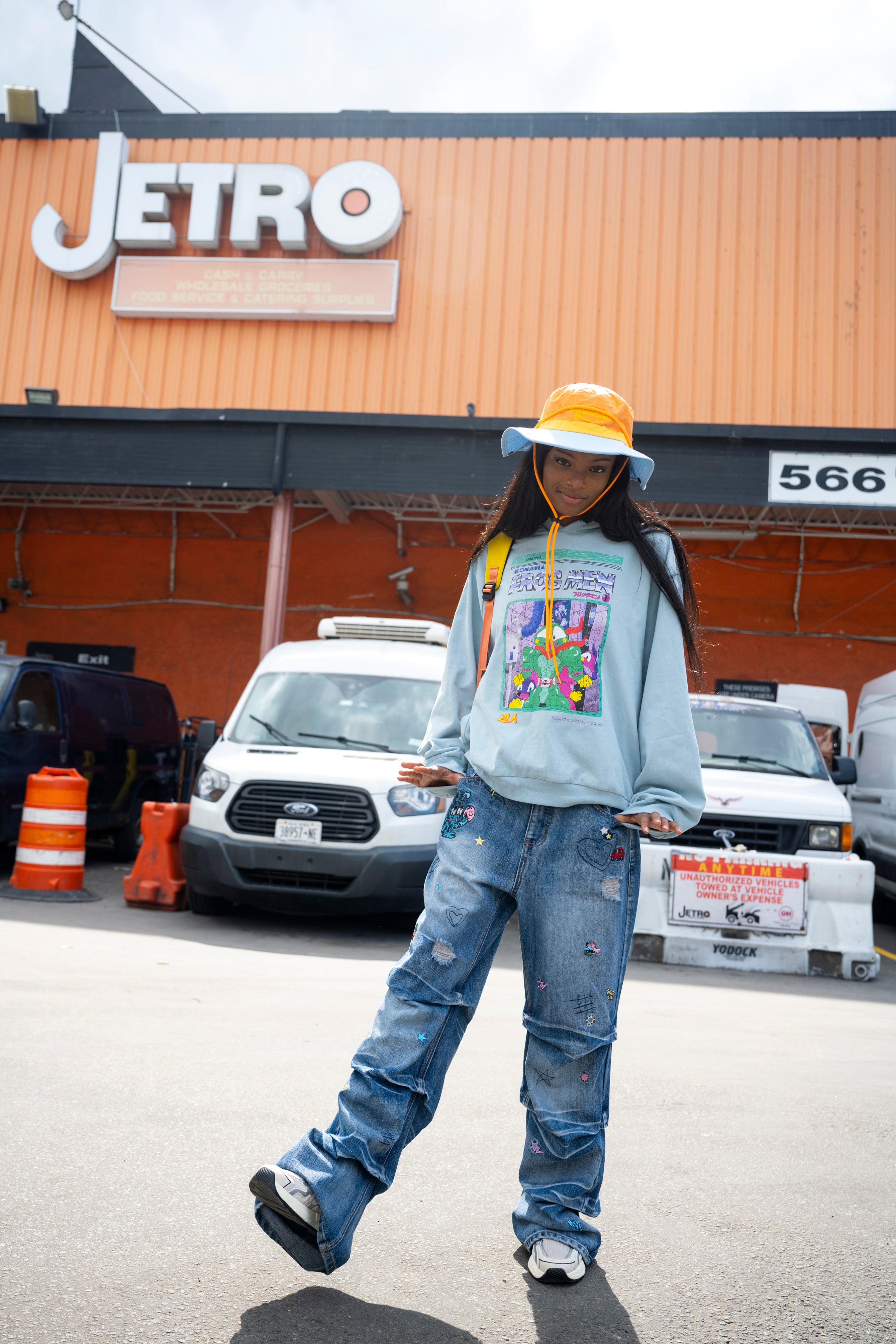 Mist Blue Hooded Sweatshirt