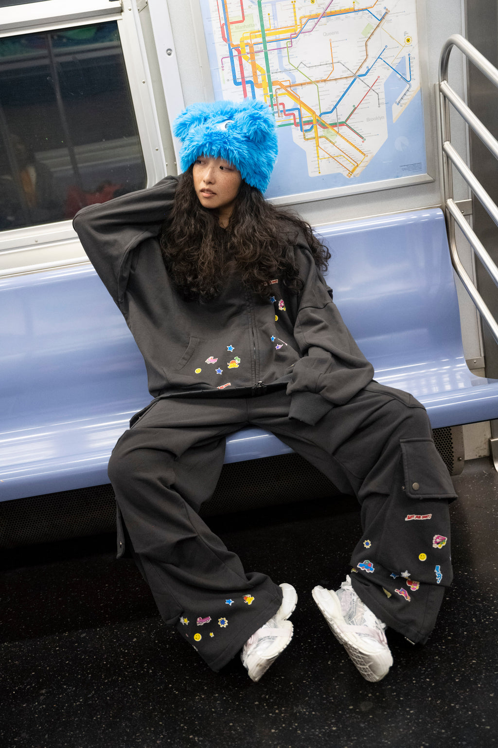 Sticker Print Utility Jacket