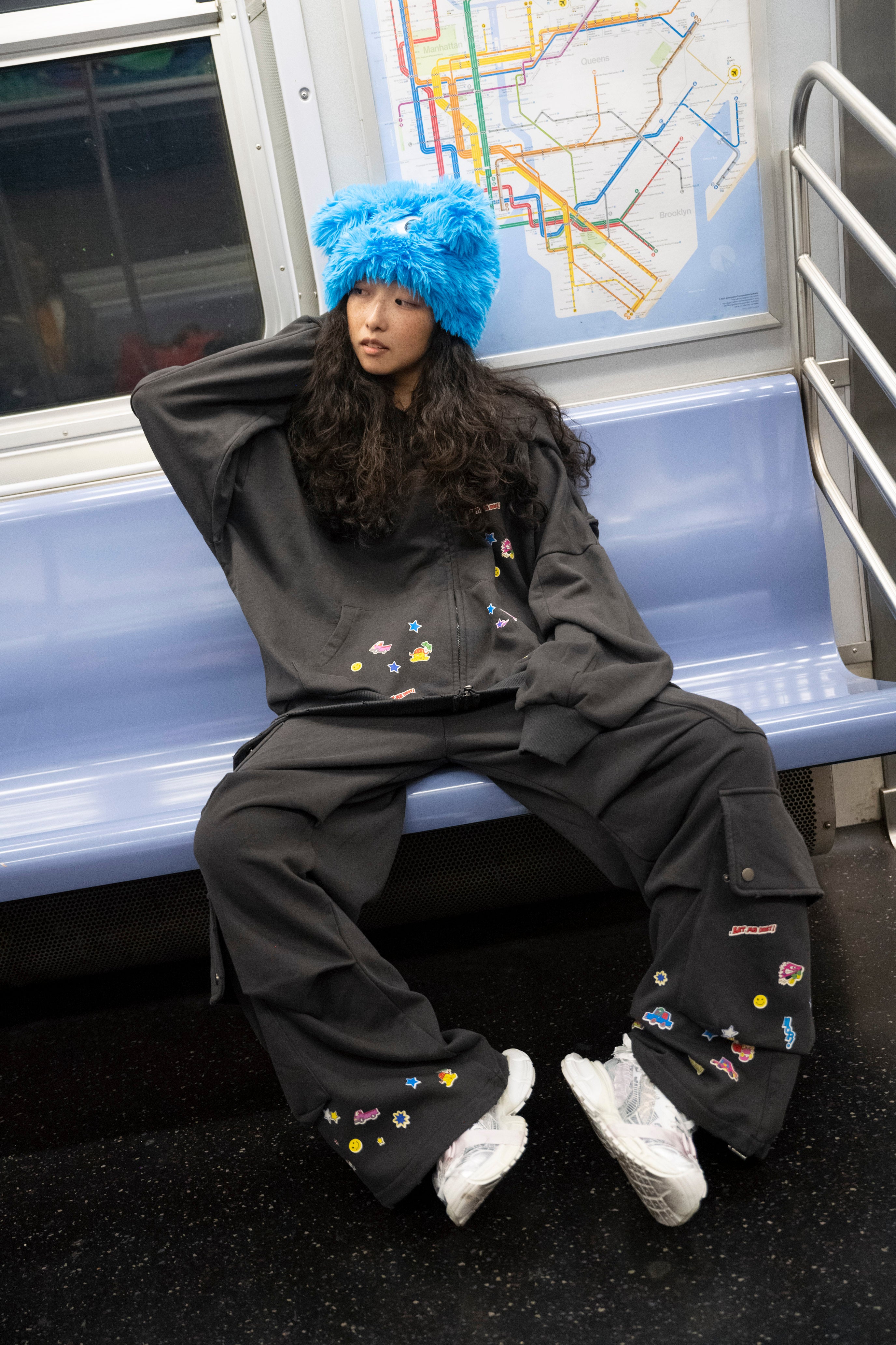 Sticker Print Utility Jacket
