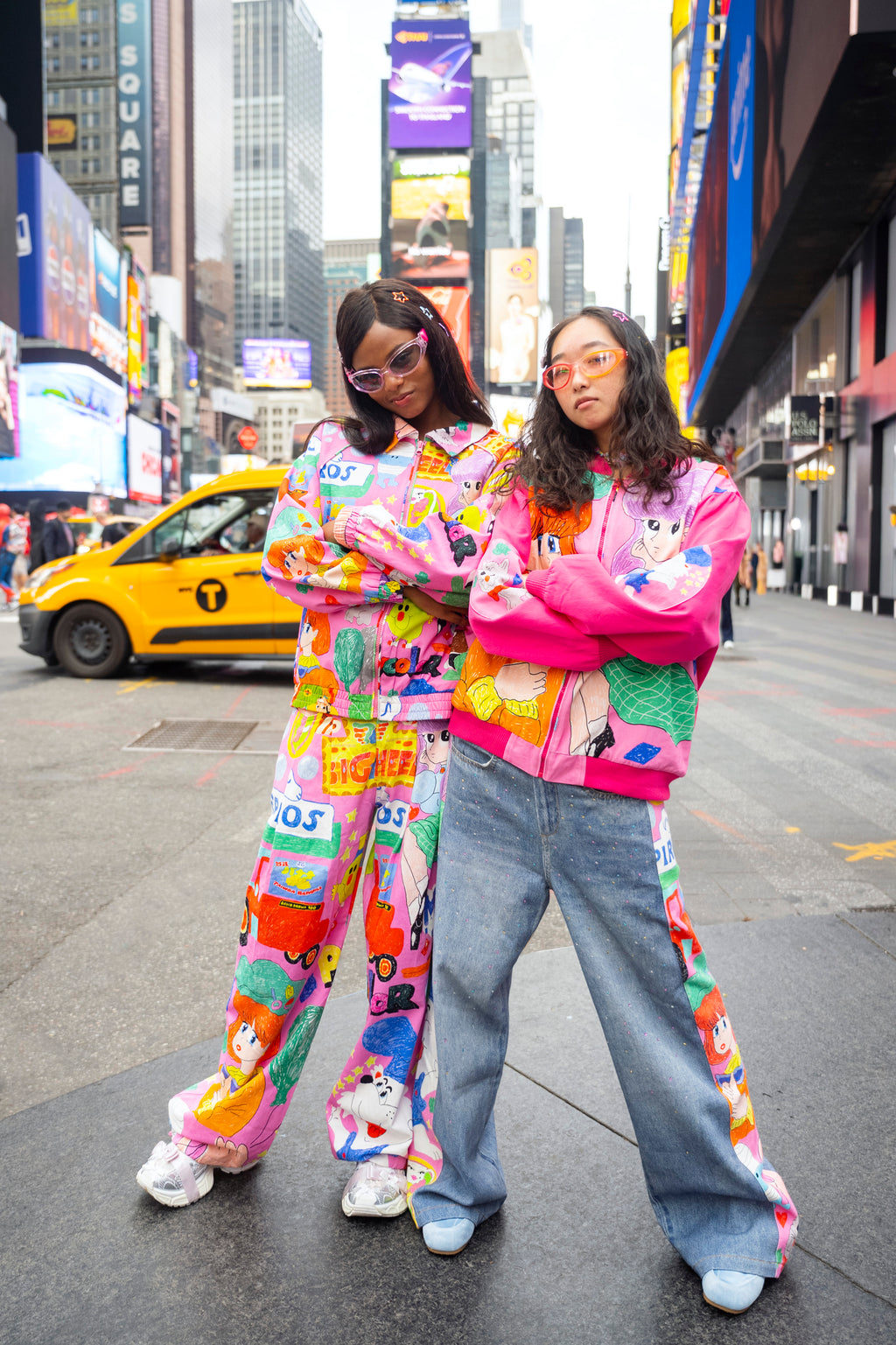 Graffiti Hotfix Rhinestone Casual Pants